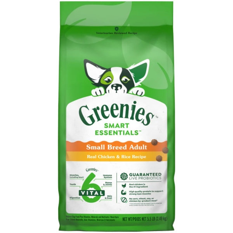 Greenies Smart Essentials Small Breed Adult Protein Dry Dog Food Real Chicken & Rice 5.5 lb