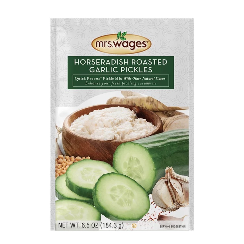 Mrs. Wages Quick Process Horseradish Roasted Garlic Pickle Mix With Other Natural Flavor 6.5 oz