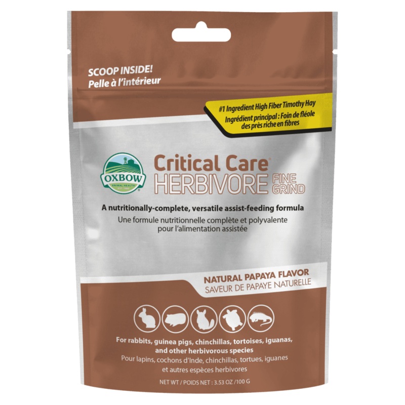 Oxbow Critical Care Herbivore Fine Grind Papaya 3.5 oz