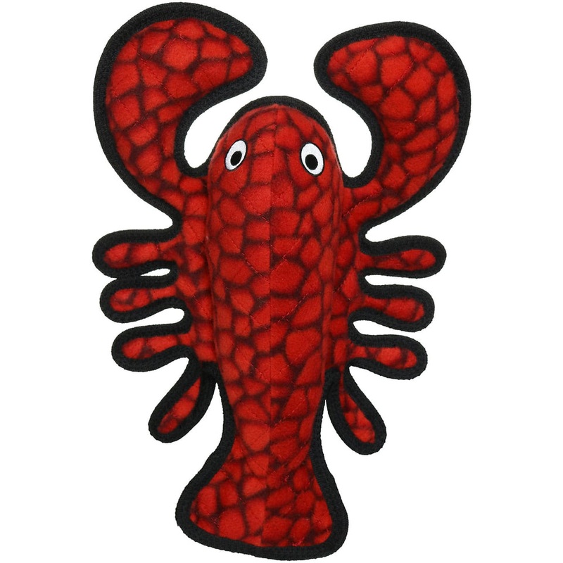 Tuffy Ocean Creature Larry the Lobster Dog Toy Red Large