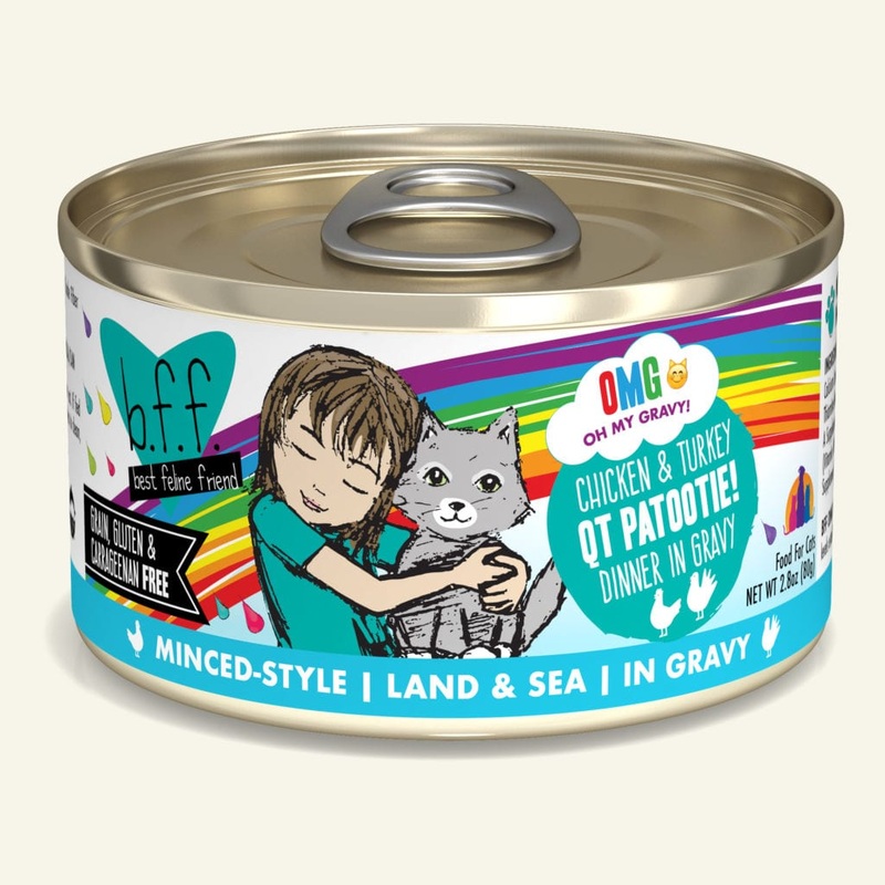 Weruva BFF Oh My Gravy! Cat Food (Wet) – Chicken & Turkey QT Patootie 2.8oz