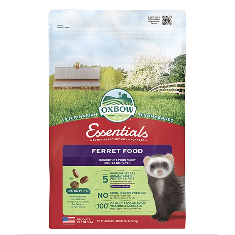 Essentials Ferret Dry Pelleted Small Animal Food 4 Pounds
