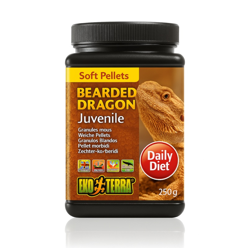 Exo Terra Soft Pellets Juvenile Bearded Dragon Food 250g