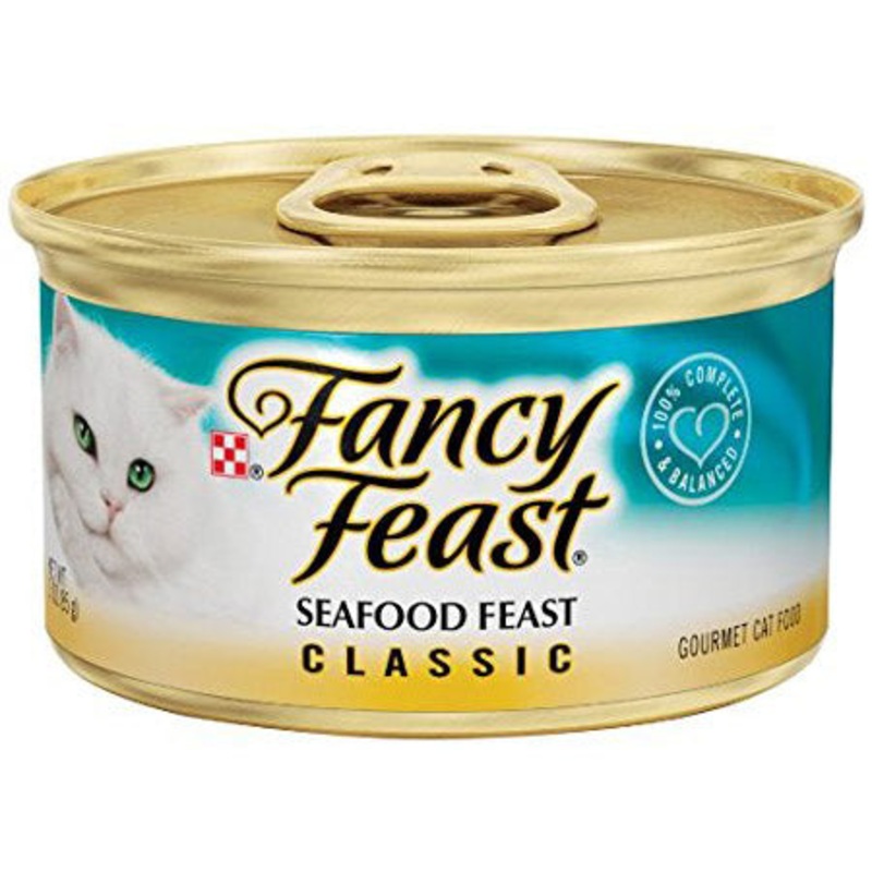 Fancy Feast Classic Seafood Feast Wet Cat Food 3-oz, case of 24 cans