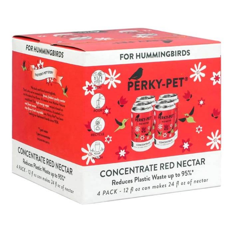 Perky-Pet Red Hummingbird Nectar Concentrate, 12 oz., Box of 4