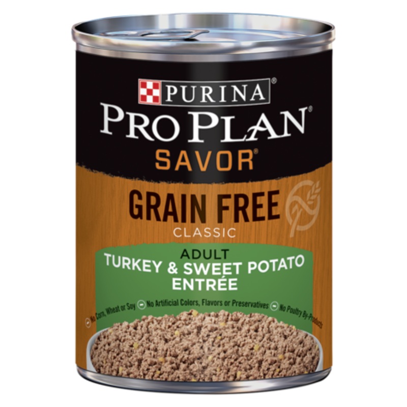 Purina Pro Plan SAVOR Grain-Free Adult Classic Turkey & Sweet Potato Entre Wet Dog Food 13-oz