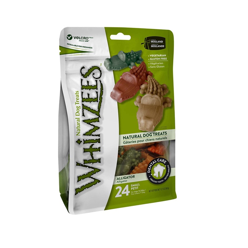 Whimzees Small Gluten Free Alligator Dog Dental Chews 12.7 Oz