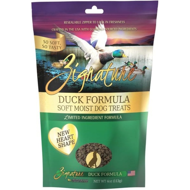 Zignature Duck Flavored Soft Dog Treats 4 oz