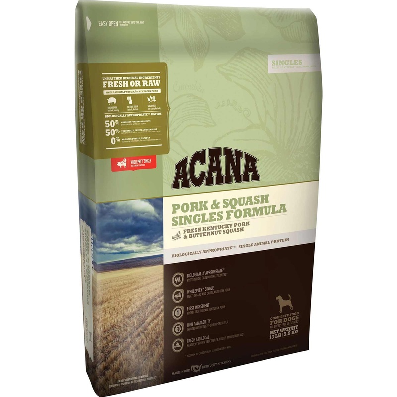 Acana Pork & Squash Singles Formula 4.5 lb.