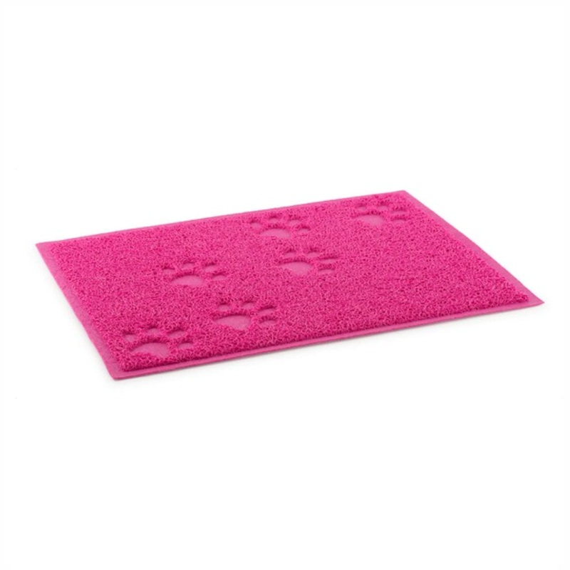 Ancol Dog Feeding Mat Non Slip Paw Design – Pink
