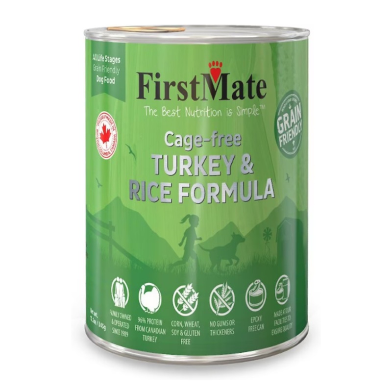 Cage-Free Turkey & Rice Formula Wet Canned Dog Food 12.2 Case ( 12 Cans )
