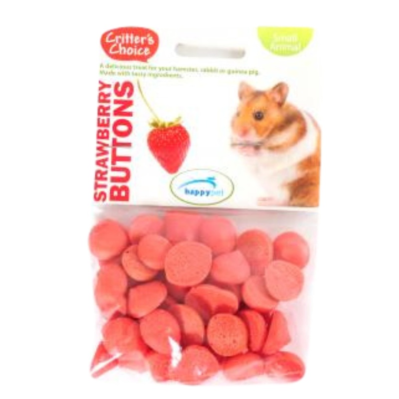 Critters Choice Strawberry Buttons 40g