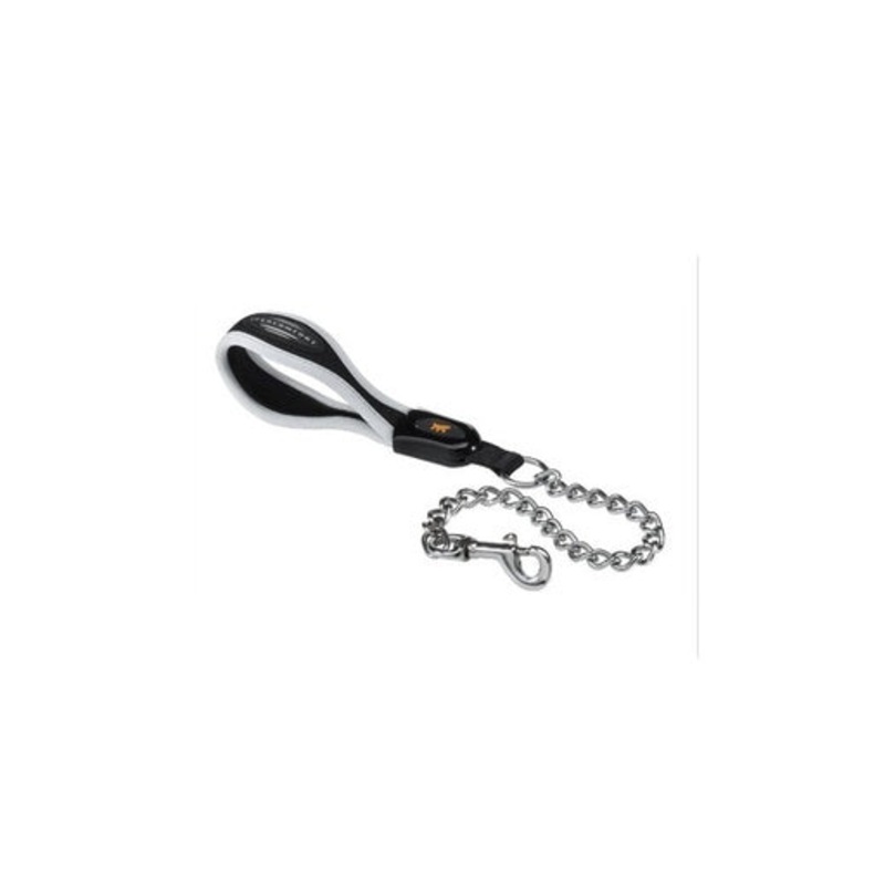 Ferplast Ergocomfort Metal GM Leash With Ergonomic Handle and Chromed Metal Chain[Dimension – 25mm x L 65cm]