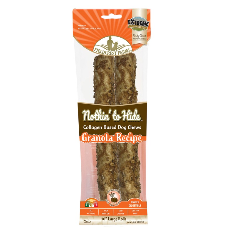 Fieldcrest Farms Nothin’ To Hide Roll Dog Treat Granola 10in 2pk