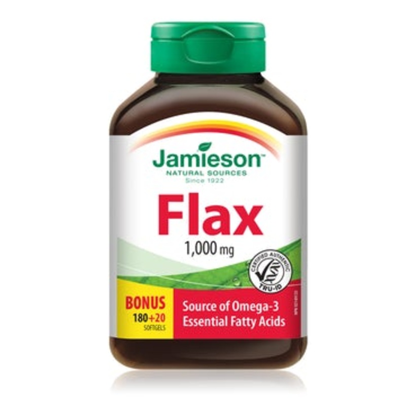 Jamieson Flax 1,000 mg 180 + 20 softgels