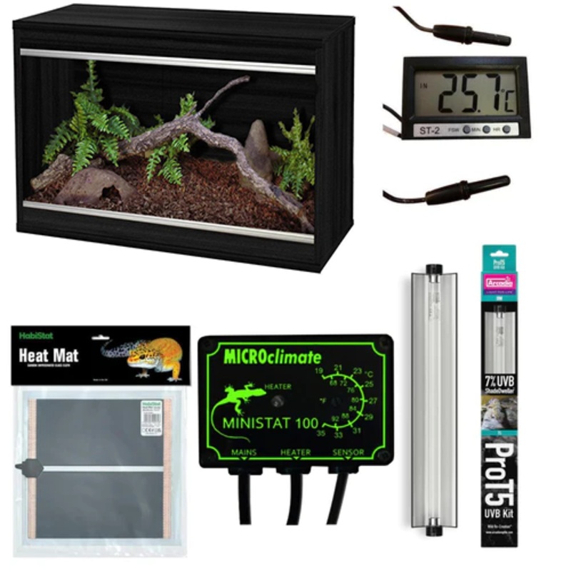 Leopard Gecko Starter Kit – Juvenile (57x37x42cm) Oak