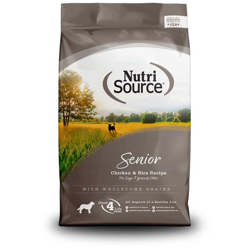 NutriSource Senior Chicken & Rice Recipe Dog Food 26 Lb