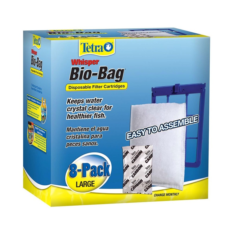 Tetra Whisper Bio-bag Disposable Filter Cartridges (Unassembled) for Aquarium Large 8 count