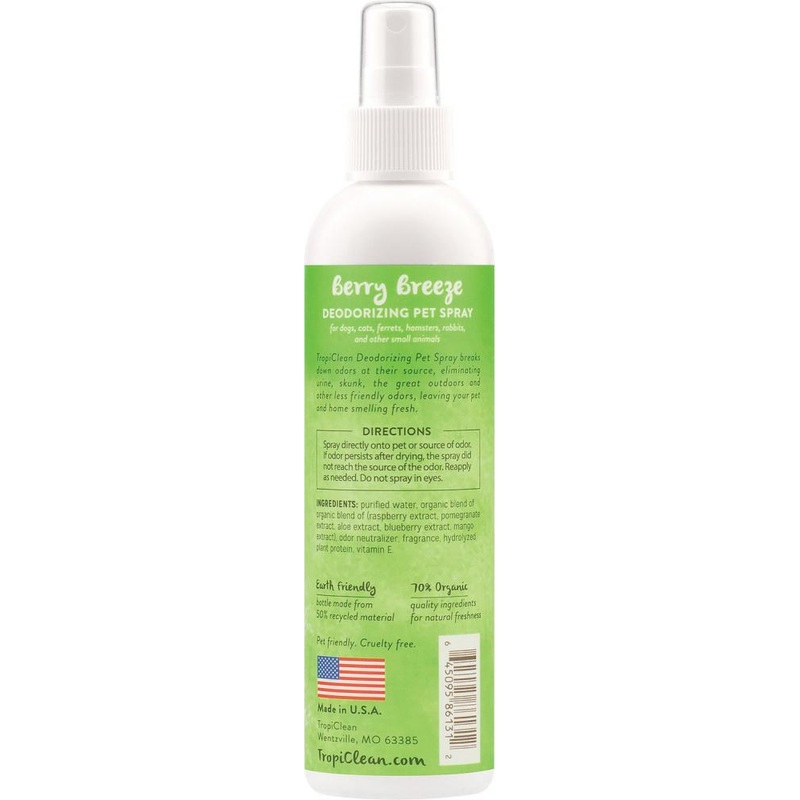 TropiClean Berry Breeze Deodorizing Spray for Pets