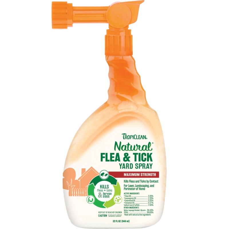 TropiClean Natural Flea & Tick Yard Spray 32 oz