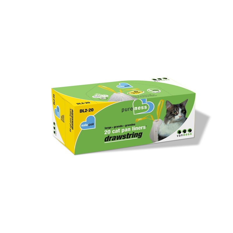 Van Ness Large Drawstring Valu-Pak Cat Pan Liners 20 count box