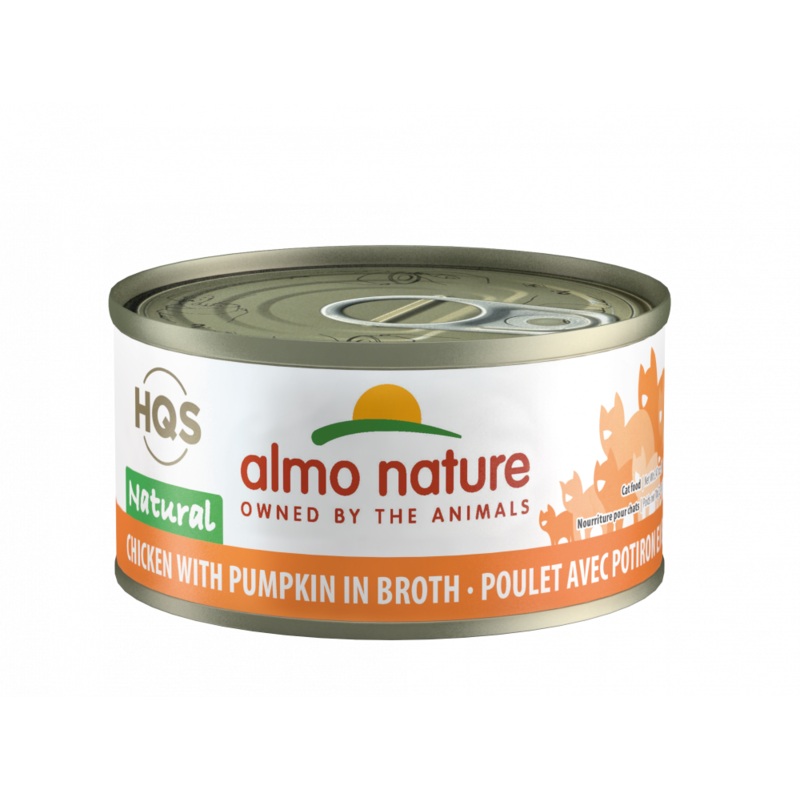 Almo Nature HQS Natural Cat Grain Free Chicken with Pumpkin In Broth Canned Cat Food