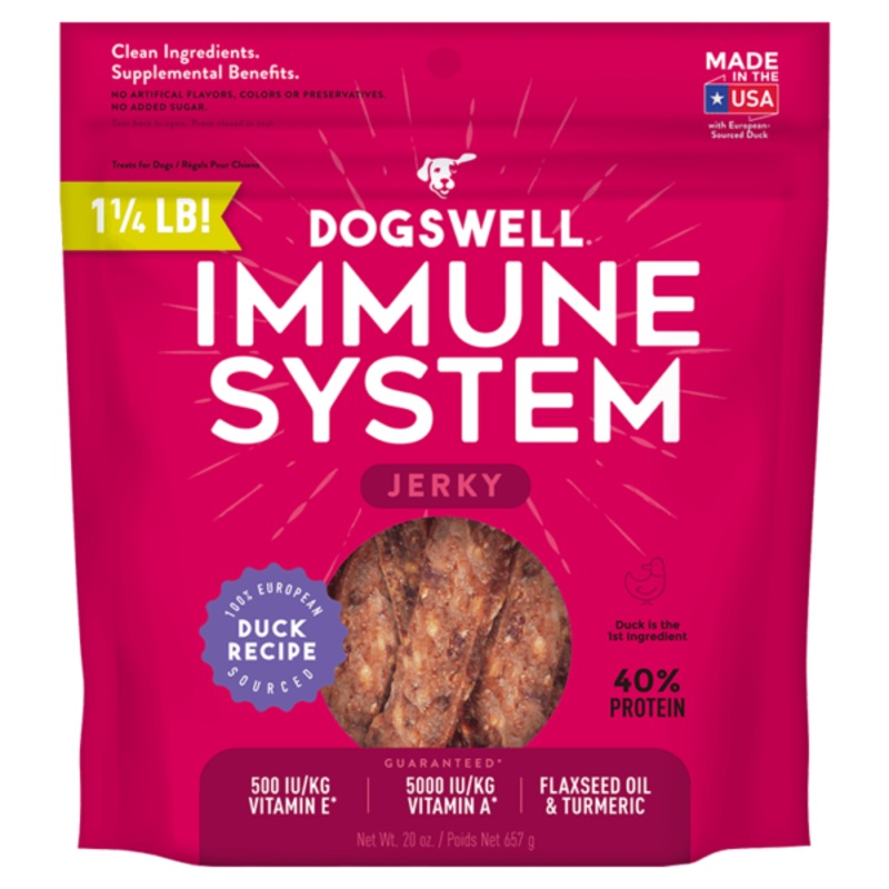 DOGSWELL Immune System Jerky Treats, Duck Recipe