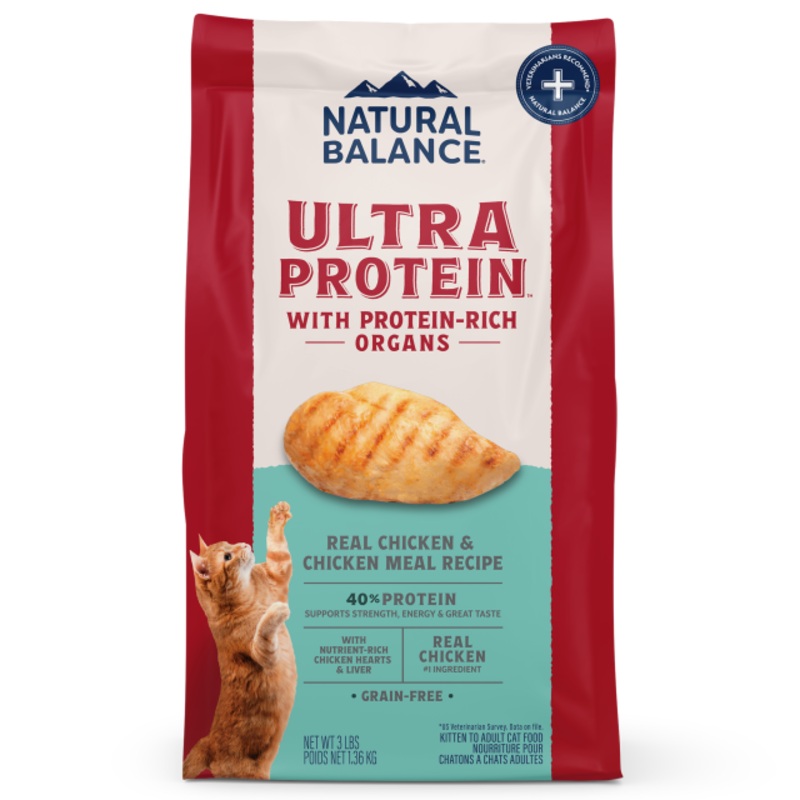 Natural Balance Ultra Protein Dry Cat Food – Chicken & Chicken Meal – 6lb Bag