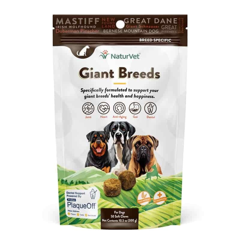 NaturVet Breed Specific Soft Chews – Giant Breed Dogs (50 ct)