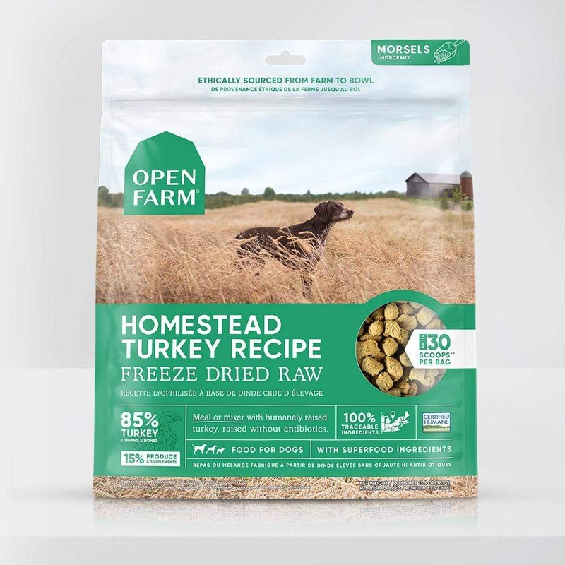 Open Farm Homestead Turkey Freeze Dried Raw Dog Food 13.5-oz