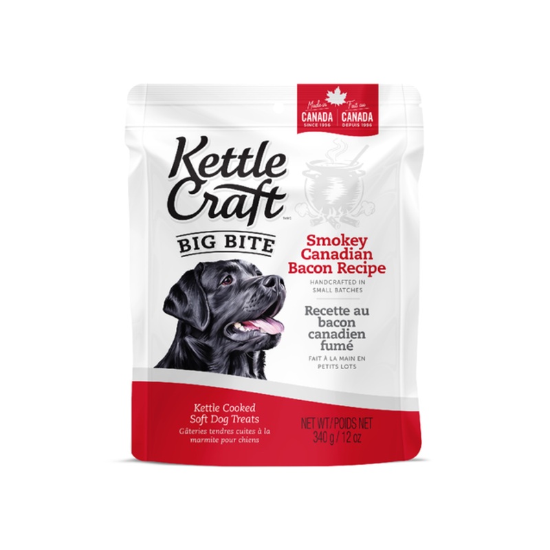 Smokey Canadian Bacon Big Bite Dog Treats | Kettle Craft