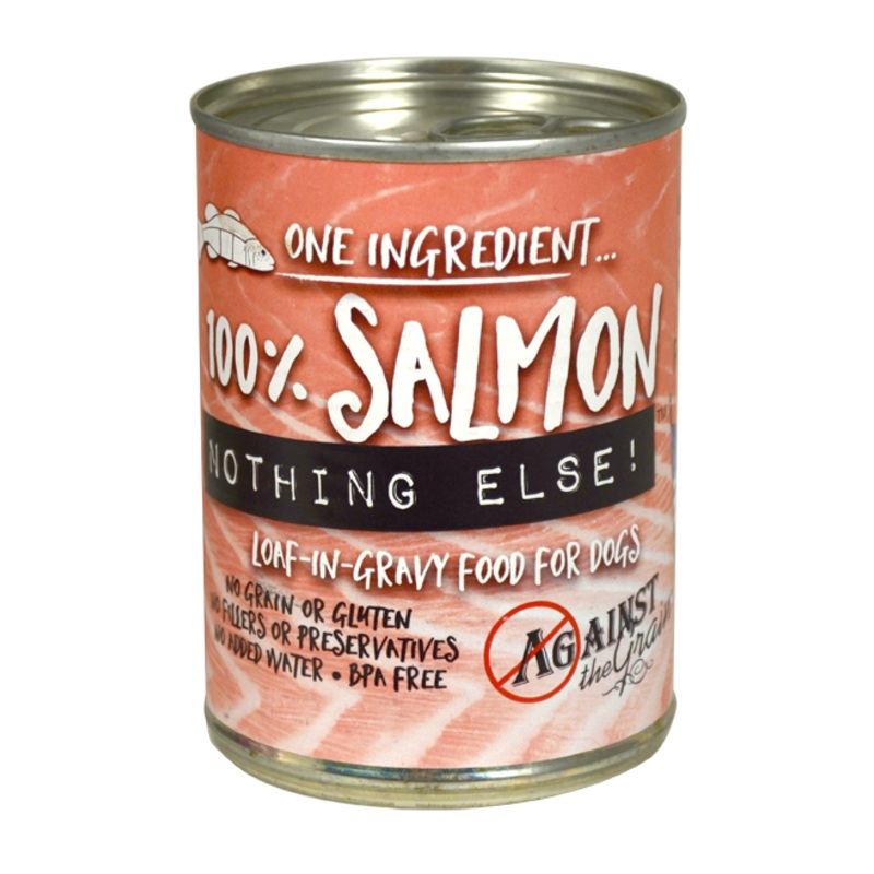 Against the Grain Nothing Else Grain Free One Ingredient 100% Salmon Canned Dog Food 11-oz, single can