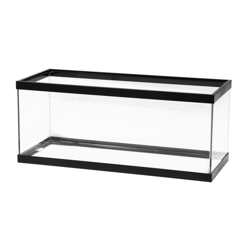 Aqueon Standard Glass Rectangle Aquarium Clear Silicone Black – 20 Gallon Long 20 Long