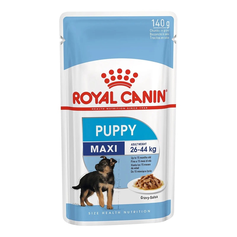 Royal Canin Dog Food Pouch Puppy Maxi 140g x 10