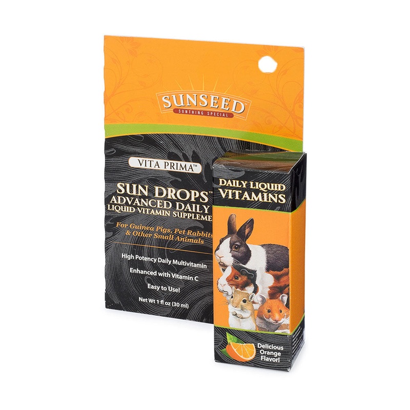Sunseed Vita Prima Sun Drops Advanced Daily V Liquid Vitamin Supplement for Small Animals 1 Oz