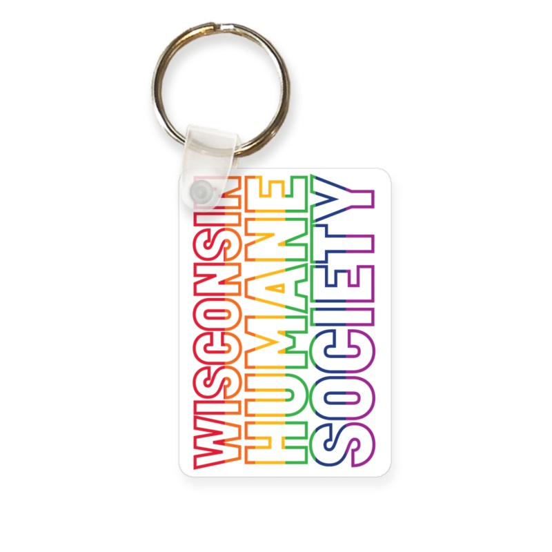 WHS Pride Rainbow Key Chain One Sided 1.6×2.25 inch