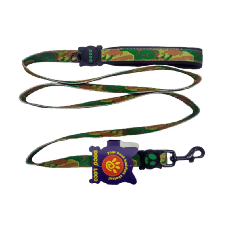 DOCO LOCO Leash – 6ft (DCL1072)-Texture – Camouflage, Sizes – S