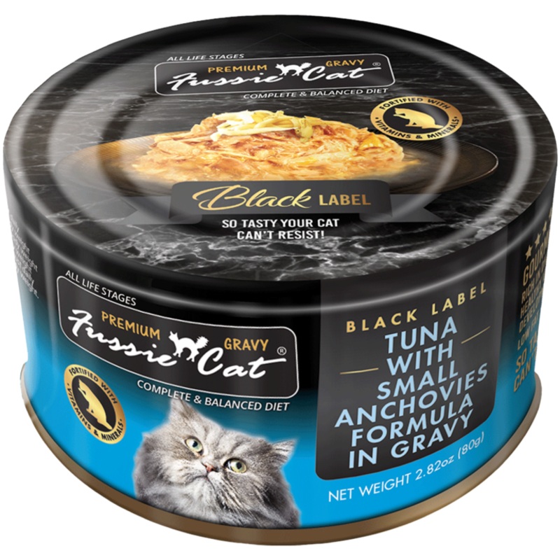 Fussie Cat Tuna with Small Anchovies Formula in Gravy 2.82 oz (80g)