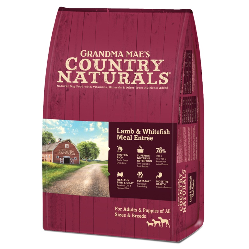 Grandma Mae’s Country Naturals Dry Dog Food 14lb Lamb and Whitefish