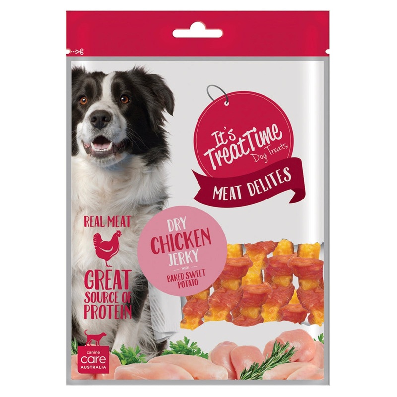 It’s Treat Time Meat Delites Chicken Jerky with Baked Sweet Potato 100g