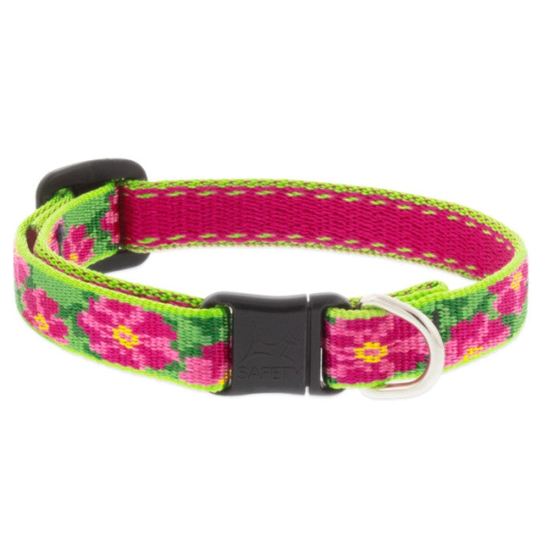 Lupine Original Designs Safety Cat Collar 1/2″ x 8-12″ Petunias