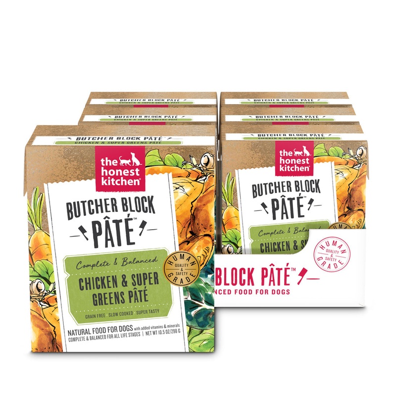 The Honest Kitchen Chicken & Super Greens Butcher Block Pate Wet Dog Food 10.5 oz