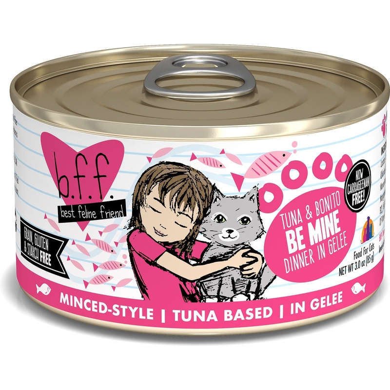 Weruva BFF Tuna and Bonito Be Mine Canned Cat Food 3 oz