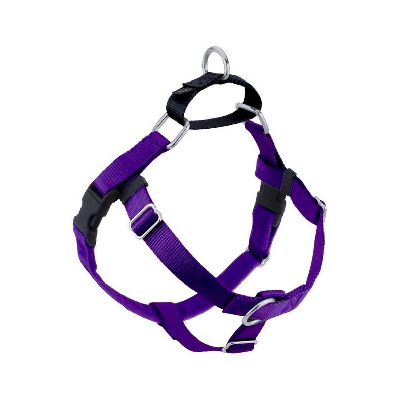 2 Hounds Design Purple Freedom No-Pull Dog Harness 1″ XLarge