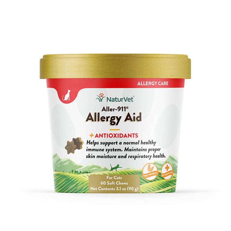 Aller-911 Allergy Aid Plus Antioxidants Soft Chews Cat Supplement 60 Count