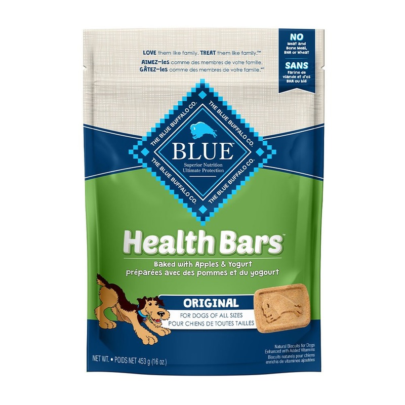 Blue Buffalo Health Bars Natural Baked Dog Biscuits Apples & Yogurt 16 oz