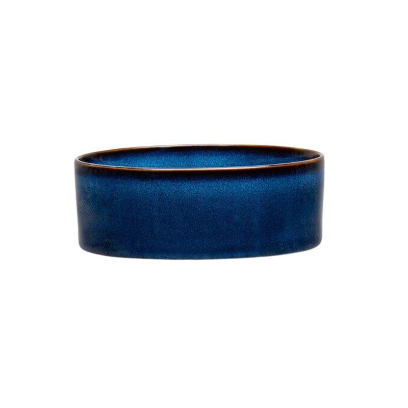 Scruffs – Reactive Glaze Midnight Blue – Dog Food Bowl 15cm x 15cm x 5cm