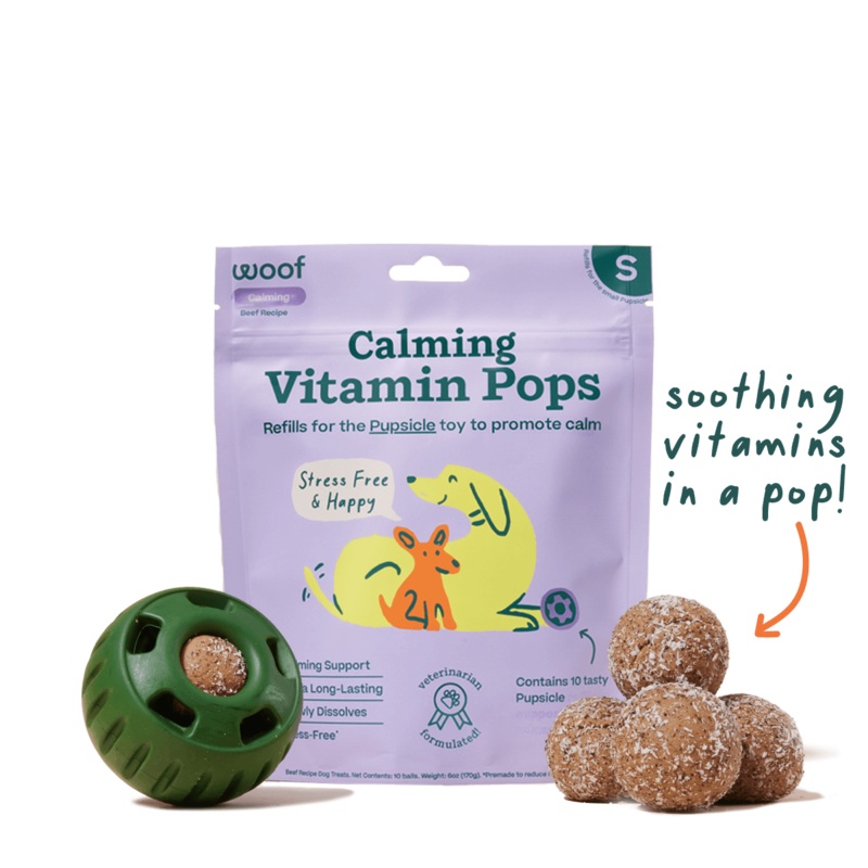 Woof Calming Vitamin Pops Dog Treats Large