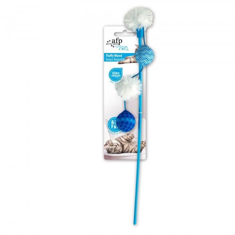 All For Paws Modern Cat Fluffy Teaser Wand – Infused with Catnip