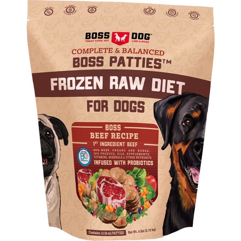 Boss Dog Raw Frozen Boss Patties Boss Nuggs Beef Recipe